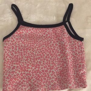 Brandy Melville pink cheetah tank top